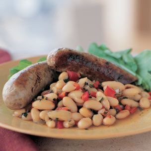 sausages with white beans